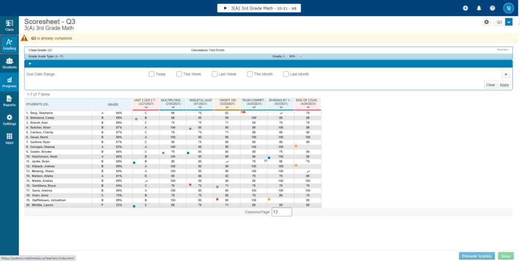 Powerschool Reports Templates