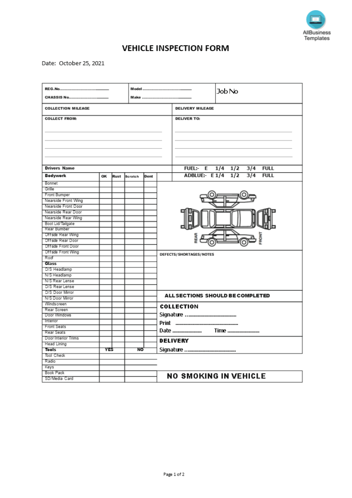 vehicle-inspection-report-template