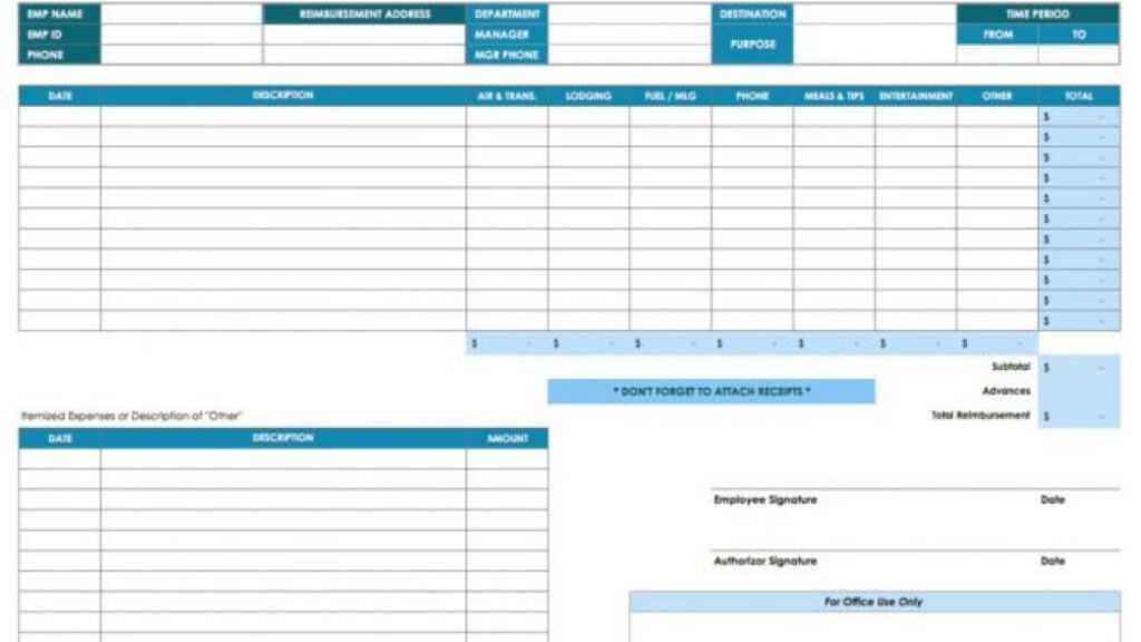 Multiple Business Expense Report Template XLS – Microsoft Excel Inside ...