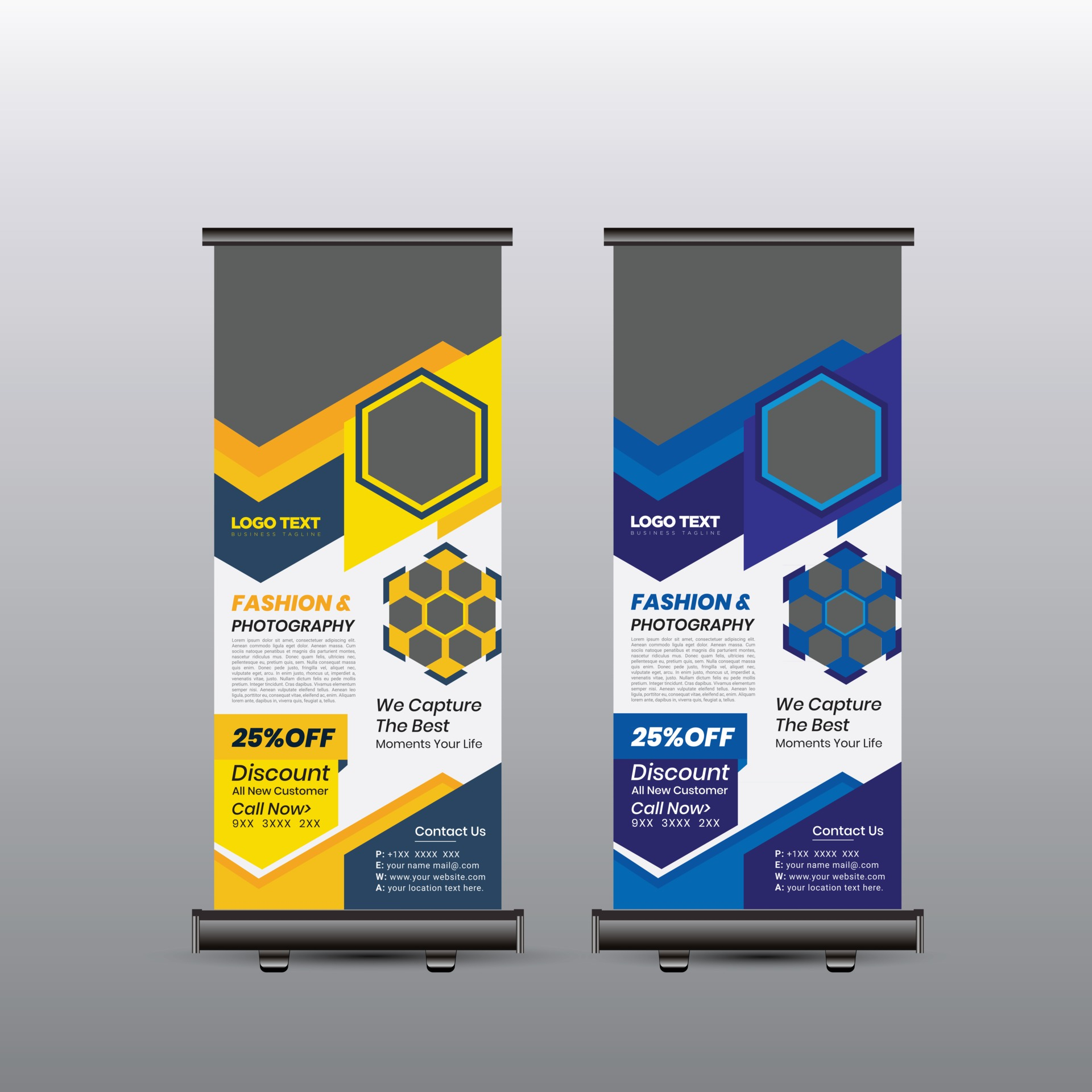 Photography roll up Banner Template 10 Vector Art at Vecteezy