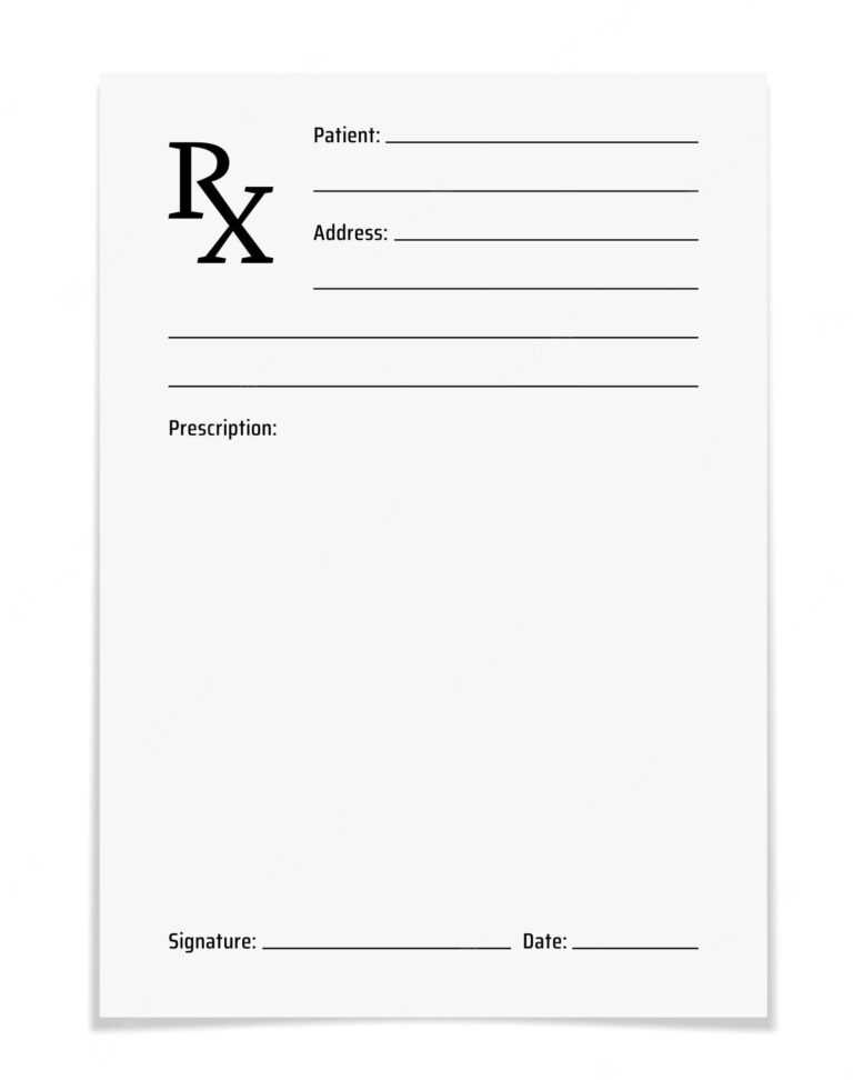 Blank Prescription Form Template