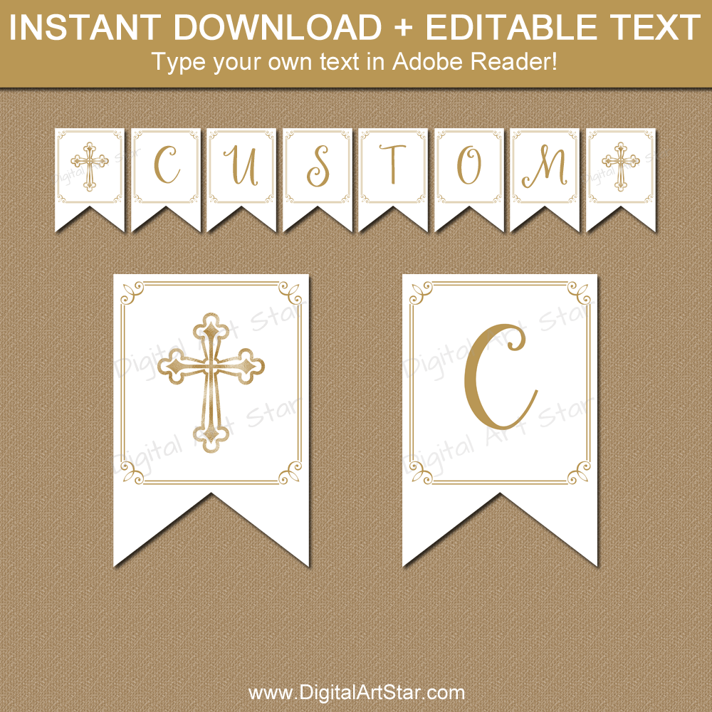 Free Printable First Communion Banner Templates