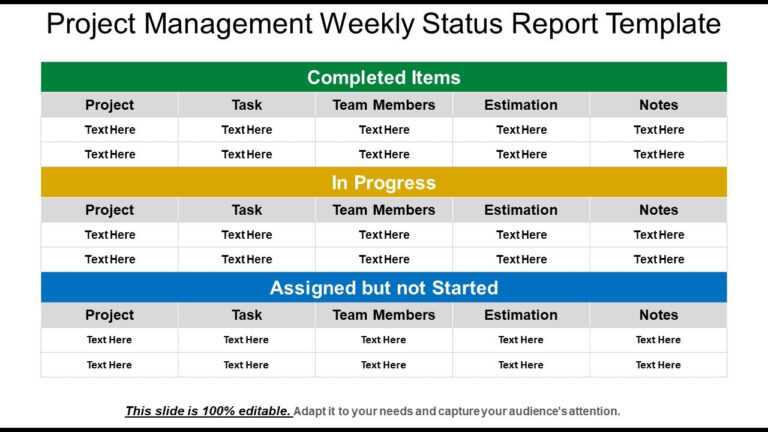 Monthly Status Report Template Project Management – Rebeccachulew.com