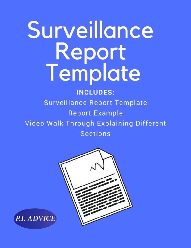 Surveillance Report Template In Private Investigator Surveillance