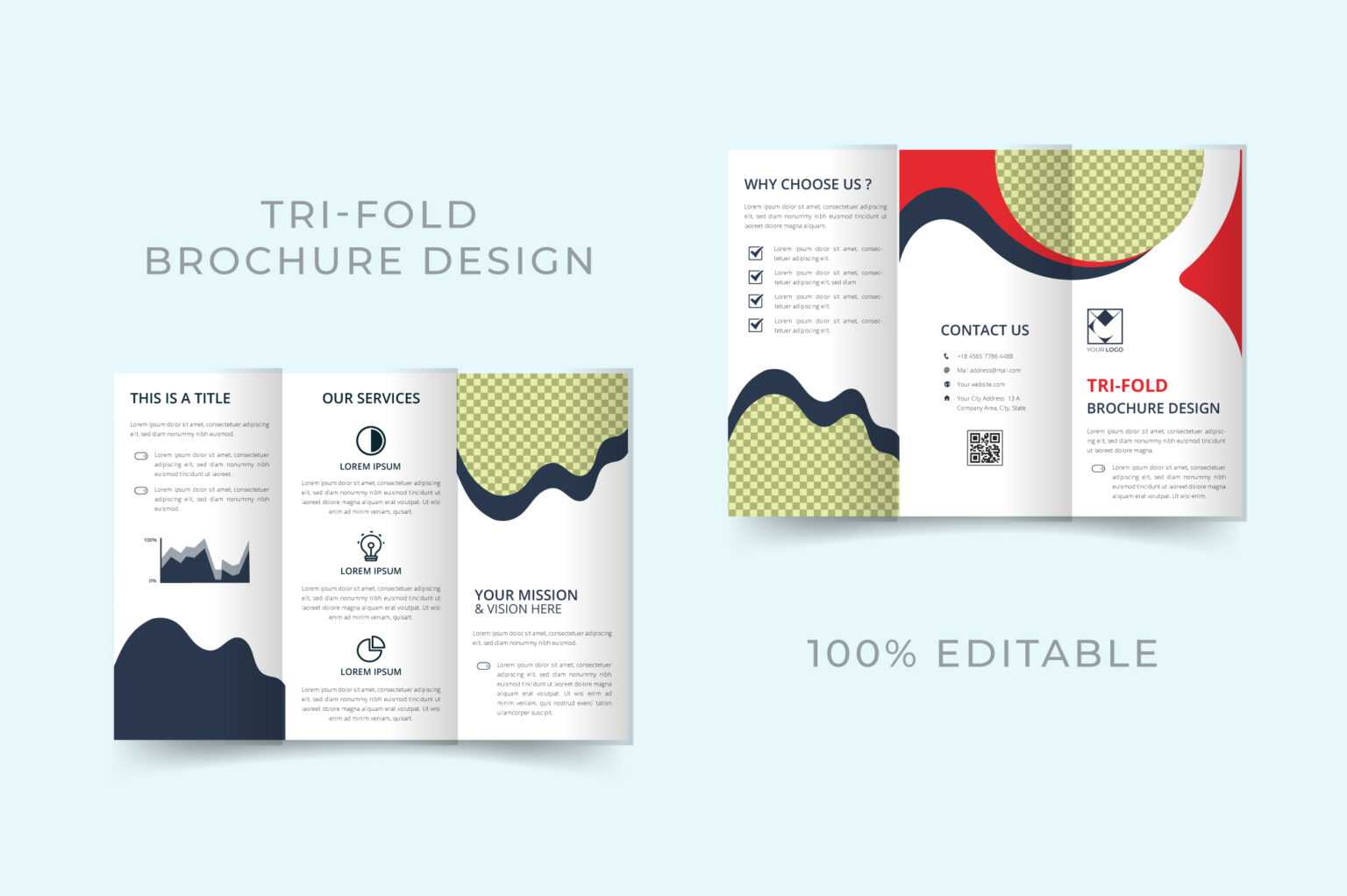 illustrator tri fold template free download